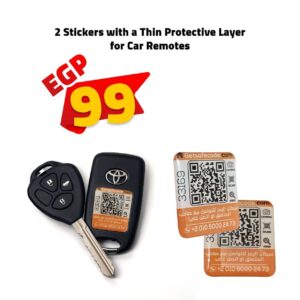 sticker with QR code for car remote